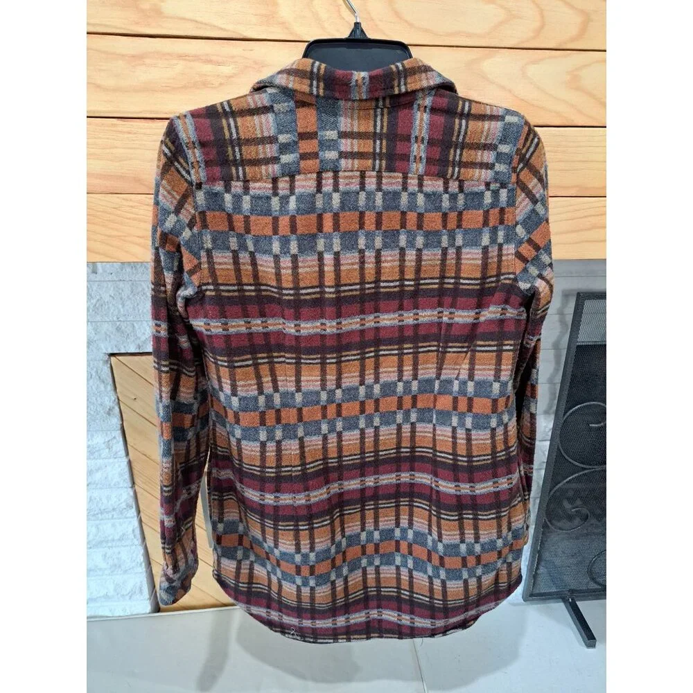 L.L. Bean Signature XS R Multicolor Plaid Button-Up Tunic Shirt Womens Long Slv - Picture 6 of 14